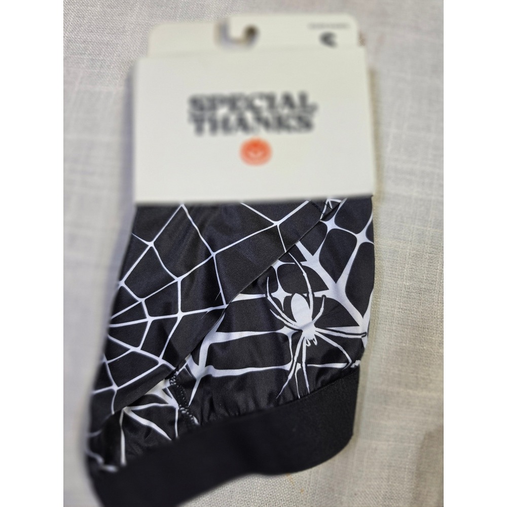 Special Thanks CultureFly Halloween Spider Web Boxer Shorts Black White Adult S